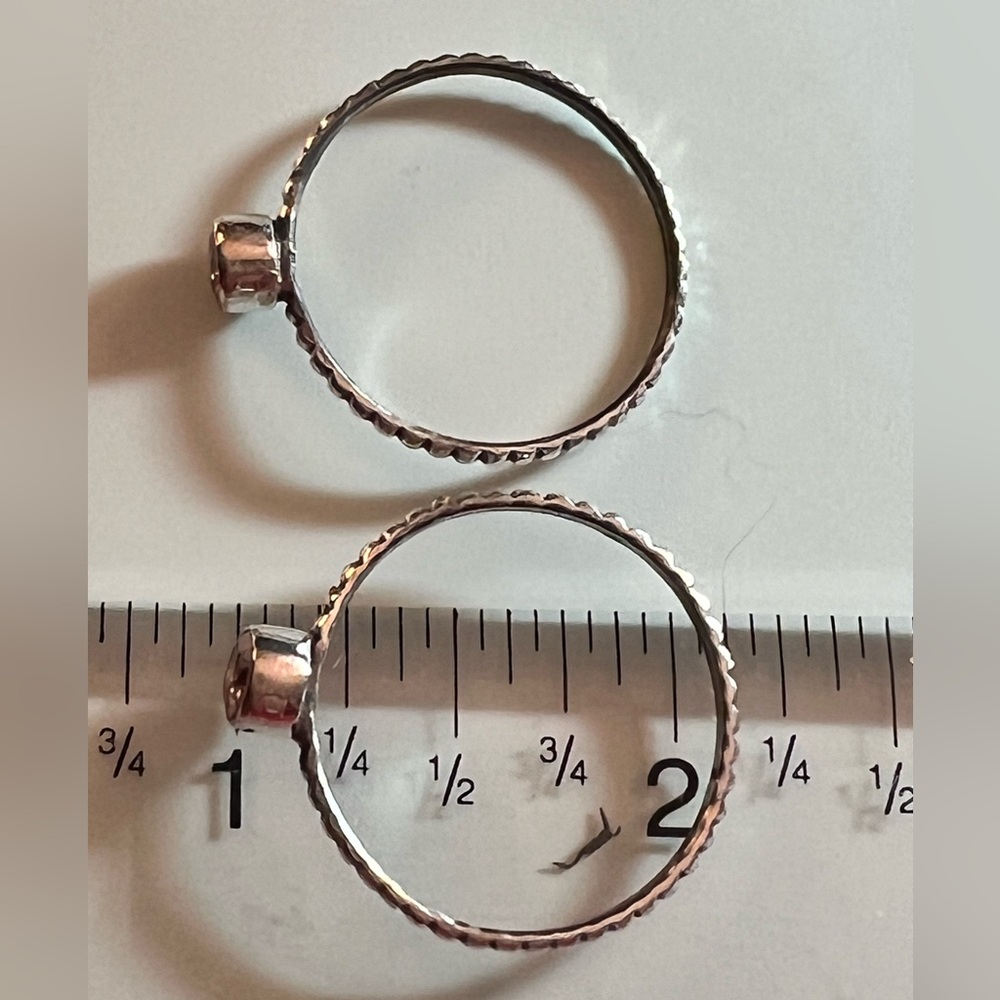 2 Amethyst Stacking Rings - Picture 3 of 5